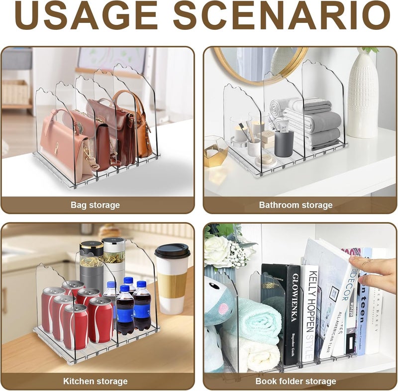 VERONLY 2-Pack Purse Organizer: Adjustable Closet Organizer and Storage, 10-Layer Acrylic Shelf Dividers for Closet Organization – Handbag & Bag Organizers, Ideal Gifts for Moms and Girlfriends - Image 3